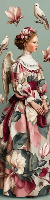 Free angel bookmark featuring classic victorian angel bookmark